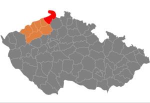 Bezirksstandort in der Region Ústí nad Labem in der Tschechischen Republik