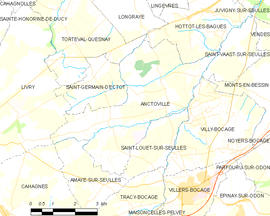 Mapa obce Anctoville
