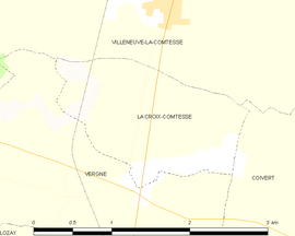 Mapa obce La Croix-Comtesse