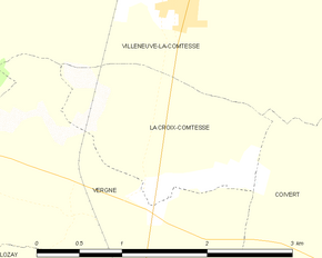 Poziția localității La Croix-Comtesse