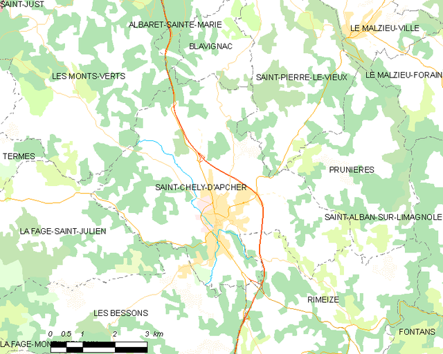 Saint-Chély-d'Apcher - Localizazion