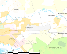 Mapa obce Chanteheux