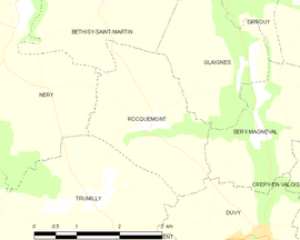 Mapa obce Rocquemont