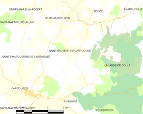 Poziția localității Saint-Sauveur-de-Carrouges