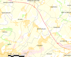 Poziția localității Saint-Gelais