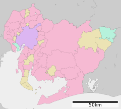 Mapa lokalizacyjna Aichi