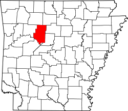 Karte von Pope County innerhalb von Arkansas
