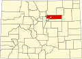 Map of Colorado highlighting Adams County.svg