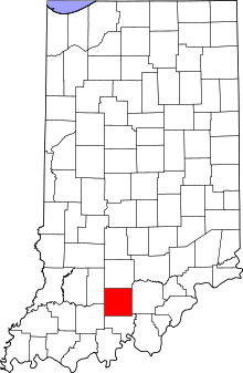 Map of Indiana highlighting Orange County.svg