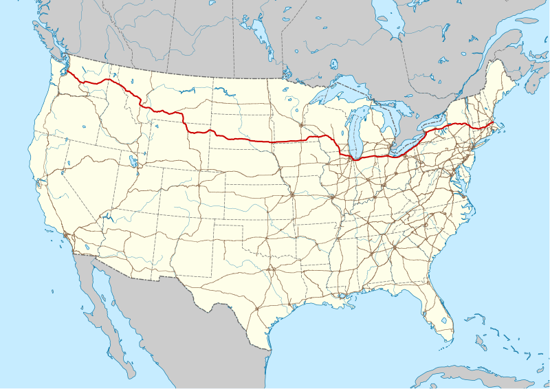 File:Map of Interstate 90.svg