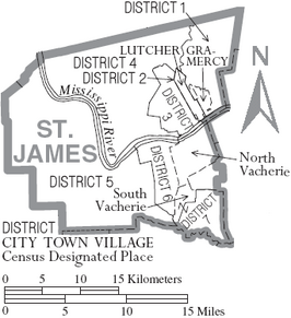 Kaart van St. James Parish
