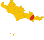 Map of comune of Itri (province of Latina, region Lazio, Italy).svg
