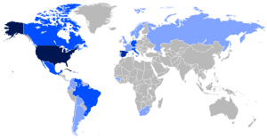 Mapa kubánské diaspory ve světě.svg