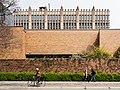 People passing near Massey College, University of Toronto