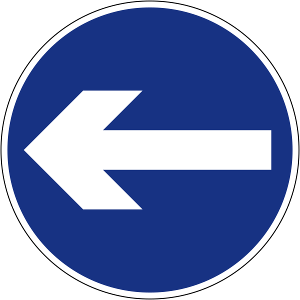 File:Mauritius Road Signs - Mandatory Sign - Left turn only.svg