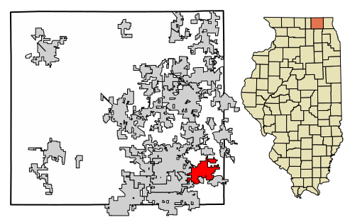 Location of Cary in McHenry County, Illinois.