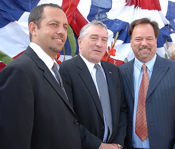 Producer Robert Teitel, Robert De Niro, and screenwriter Scott Smith in September 2008