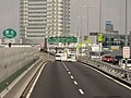 東名高速道路と首都高速3号渋谷線の境界付近