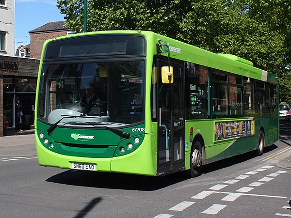 Buses of Somerset second generation Alexander Dennis Enviro300 in Minehead in May 2018