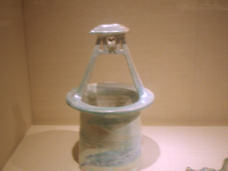 File:Model of wellhead with bucket, green glazed earthenware, Eastern Han Dynasty.JPG