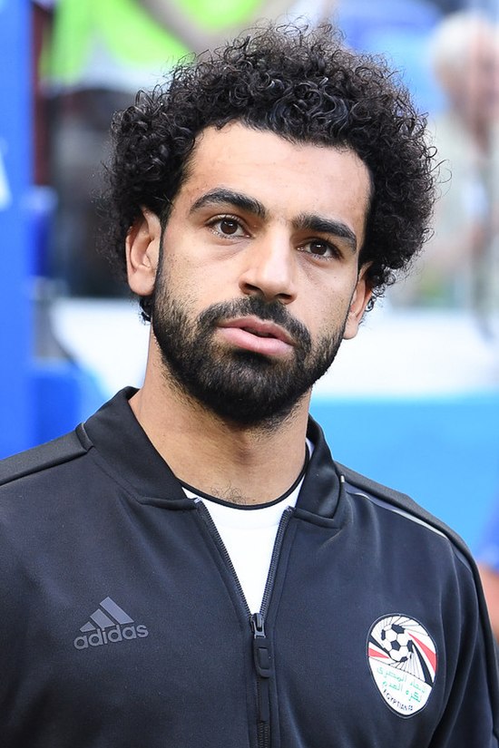 Salah with Egypt at the 2018 FIFA World Cup