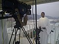Mohammed Adow sets up for a live broadcast from Mina - Flickr - Al Jazeera English.jpg