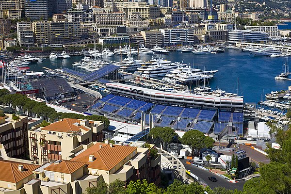 The Monte Carlo harbour during the days of the 2016 Formula One race