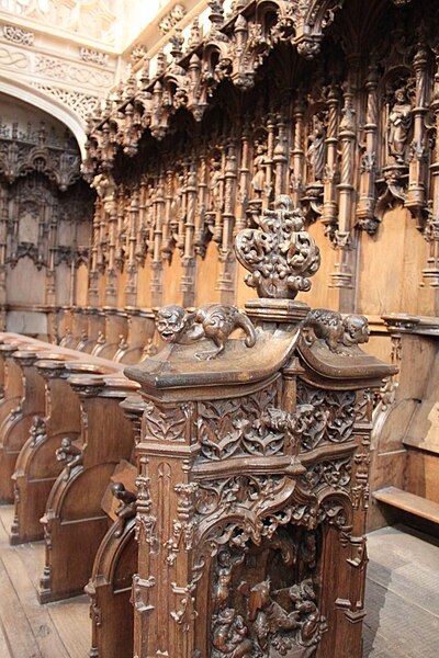 File:Monastère Royal de Brou - Choirs stalls 9.jpg