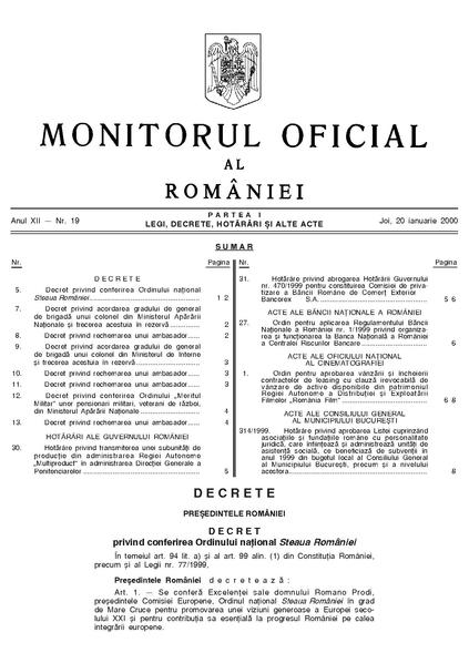 File:Monitorul Oficial al României. Partea I 2000-01-20, nr. 19.pdf