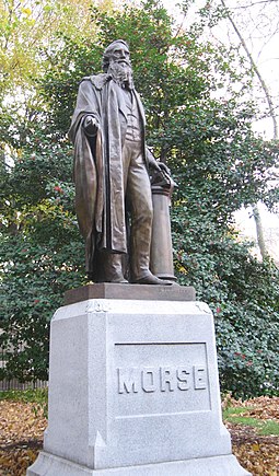 Statue of Samuel F. B. Morse by Byron M. Picket, New York's Central Park, dedicated 1871 Morse statue 72 jeh.JPG