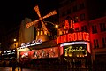 Customer queuing for Moulin Rouge