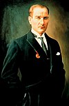 Mustafa Kemal Atatürk met de medaille