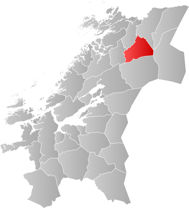 Lage der Kommune in der Provinz Trøndelag