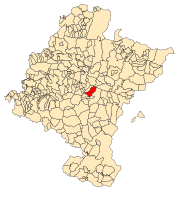 Localização do município de Olóriz em Navarra