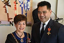 Ieremia in 2017, after his investiture as an Officer of the New Zealand Order of Merit by the governor-general, Dame Patsy Reddy Neil Ieremia ONZM investiture.jpg
