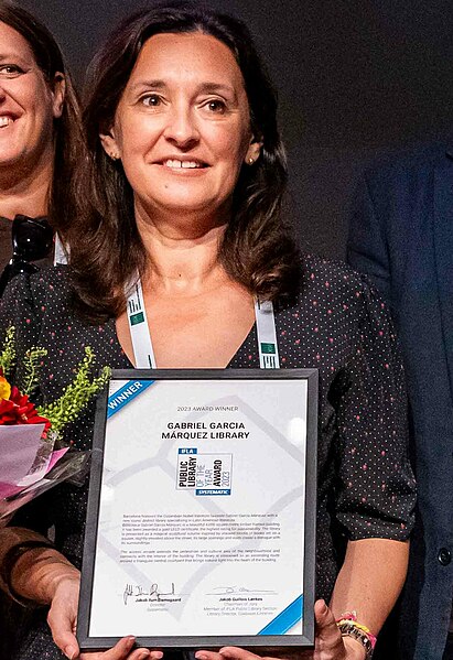 File:Neus Castellano IFLA Systematic Public Library of the Year Award 2023 (cropped).jpg