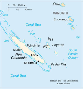 Мапа Новай Каледоніі