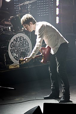 Noel Gallagher's High Flying Birds' eponymous debut album entered the chart at number 1 in October 2011 and held the peak position for two consecutive weeks Noel Gallagher at Razzmatazz, Barcelona, Spain-5March2012 (6).jpg