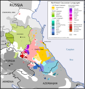 Main areas of Northeast Caucasian languages