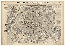 1855 (Nouveau plan de Paris illustré avec toutes ses fortifications...)