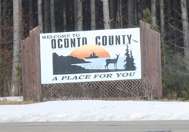 Oconto County sign