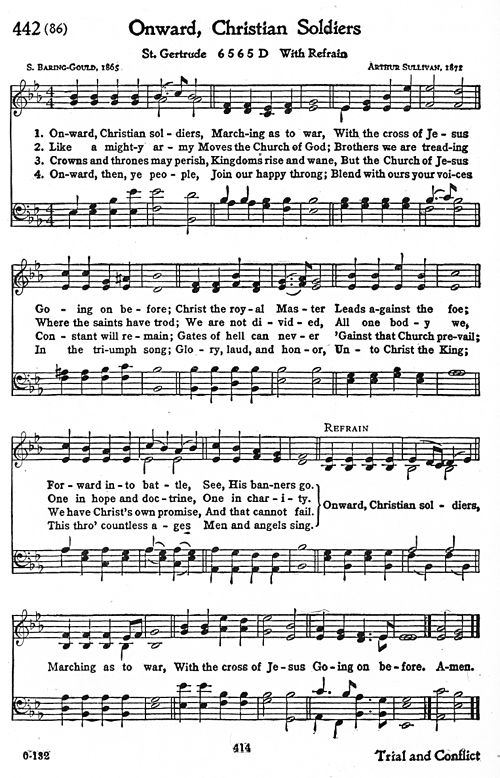 Sheet music from The Hymnal Army and Navy