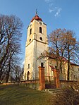 Overview of Church of Saint Giles in Heraltice, Třebíč District.JPG