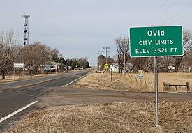 Komend vanuit het oosten op US Route 138.