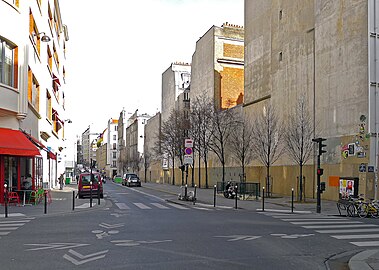 Rue au niveau de la rue Saint-Maur.
