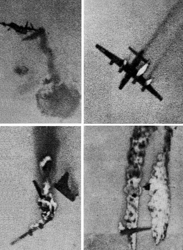 A P4Y-2K drone being shot down by a Terrier, 1956.