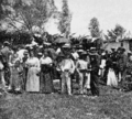 Fotografía de un mercado costarricense de pueblo en 1905.