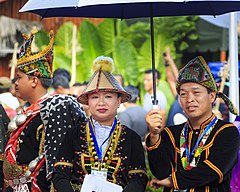 Conical hats of the Dusun people in  Sabah, Malaysia