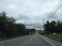 Northbound PA 28 in Warsaw Township