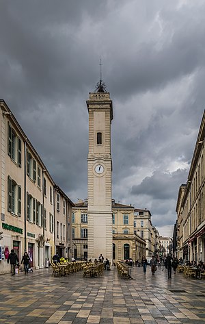 Place de l'Horloge in Nîmes, Gard, France